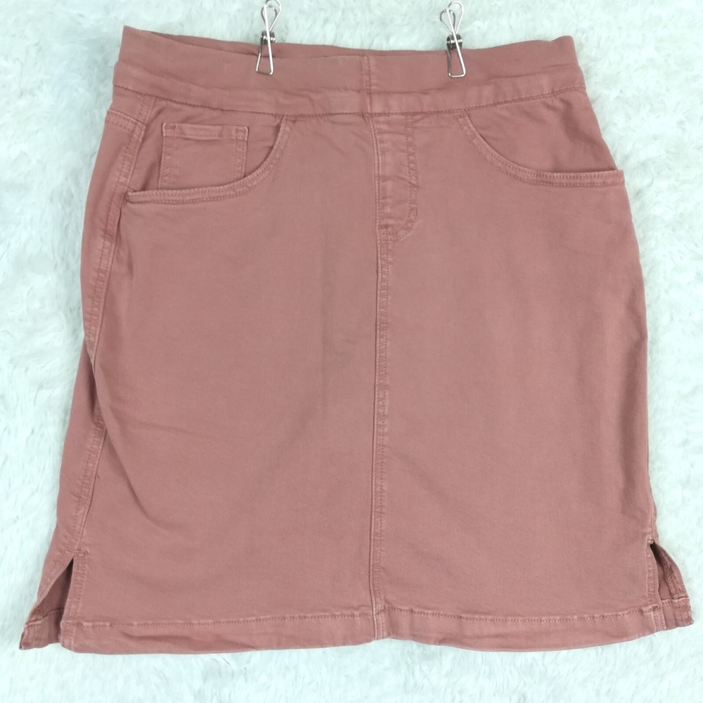 Jag Skirt Womens On The Go Skort Denim Blush Pink Pull On Above Knee 8